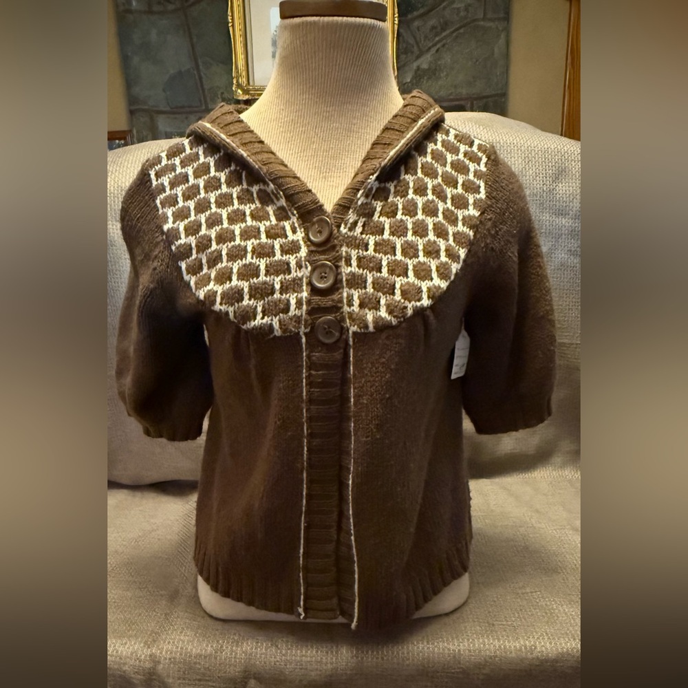 So Wear It Declare It Brown and Cream Cardigan